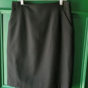 Black wool skirt